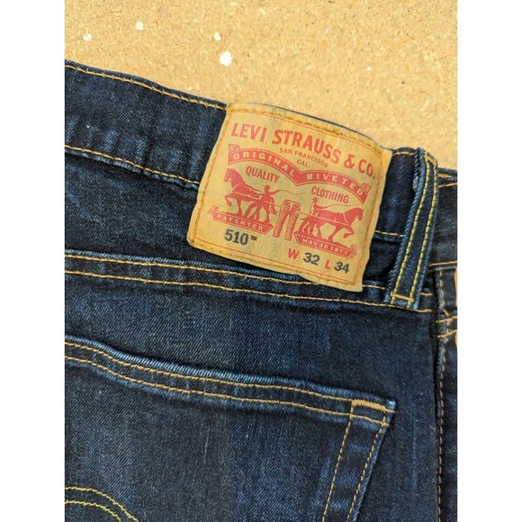 510 Skinny Fit Levi's Flex Men's Jeans, Dark Wash Size W32 L34 - Picture 7 of 8